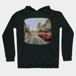 Cool Beale Street Memphis Tennessee skyline blue clouded sky USA city break Hoodie